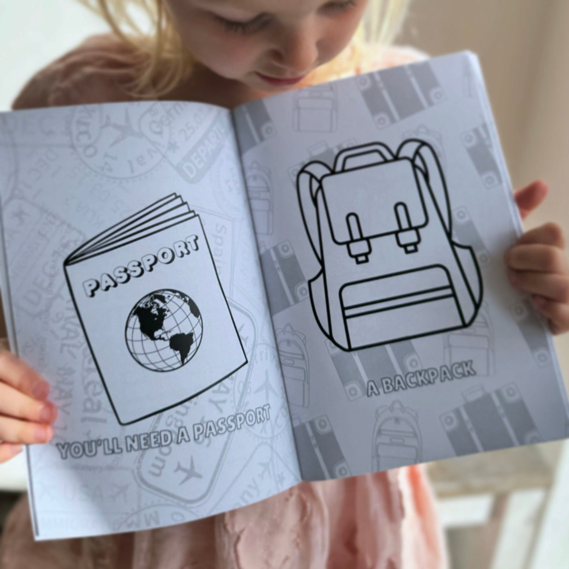Tiny Explorers colouring book