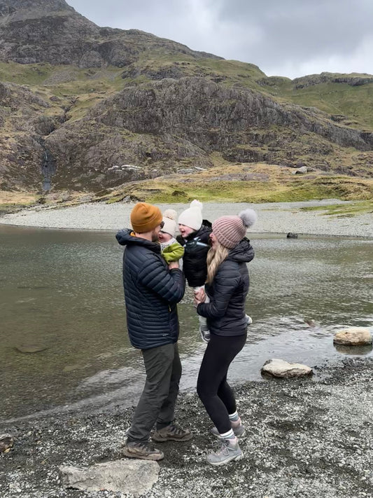 The ALOA family camping in Wales, L-R Aaron, T, A, Bek. 